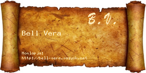 Bell Vera névjegykártya