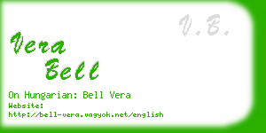 vera bell business card